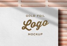 Free-Gold-Foil-Printing-On-White-Paper-Logo-Mockup-PSD