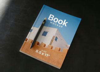 Free-Hi-Res-Paperback-Book-Title-With-Pen-Mockup-PSD