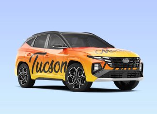 Free Hyundai Tucson SUV Vehicle Branding Mockup PSD