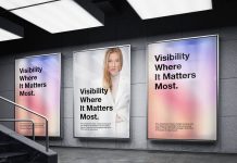 Free Large Subway Citylight Backlit Poster Mockup PSD Set