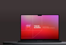 Free Minimalistic M5 MacBook Pro Mockup PSD