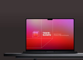 Free Minimalistic M5 MacBook Pro Mockup PSD
