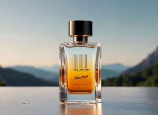 Free Realistic Perfume Bottle Mockup PSD