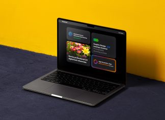 Free Premium Apple M5 MacBook Pro Mockup PSD