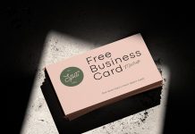 Free Shadow Stacked Business Card Mockup PSD