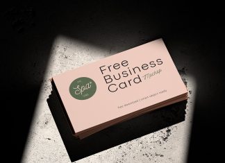 Free Shadow Stacked Business Card Mockup PSD