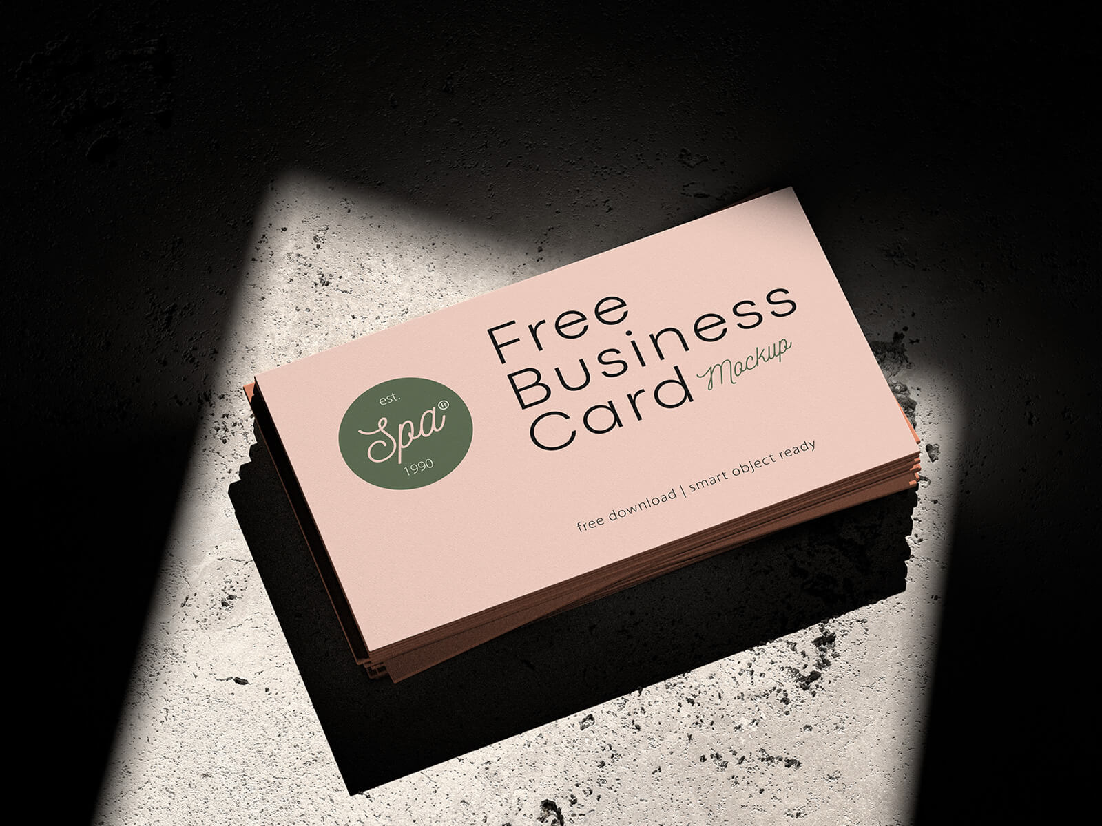 Free Shadow Stacked Business Card Mockup PSD