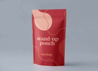 Free Stand-up Pouch Mockup PSD
