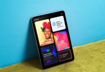 Free Standing iPad Pro Screen Mockup PSD