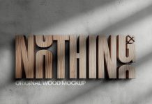 Free Wooden 3D Outdoor Sign Mockup PSD