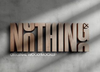 Free Wooden 3D Outdoor Sign Mockup PSD