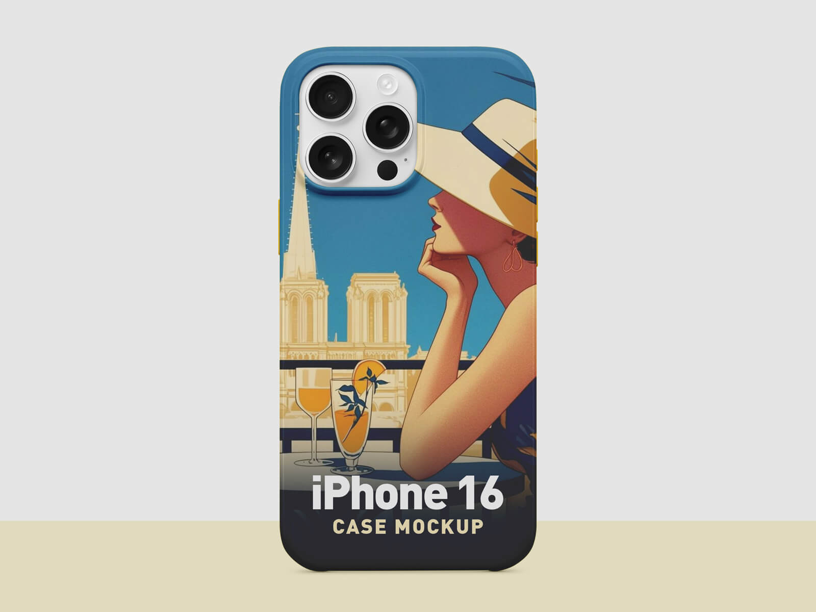 Free iPhone 16 Case Mockup PSD