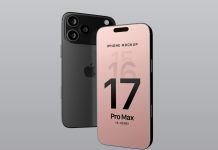Free Black Titanium iPhone 17 Pro Max Mockup PSD