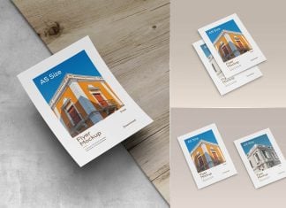 3 Free Premium A5 Flyer Paper Mockup PSD Files