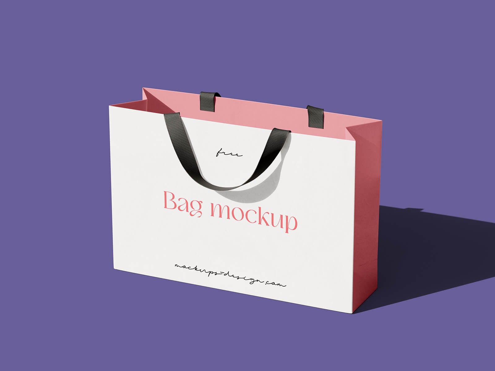 Free Elegant Branded Paper Shopping Bag Mockup PSD