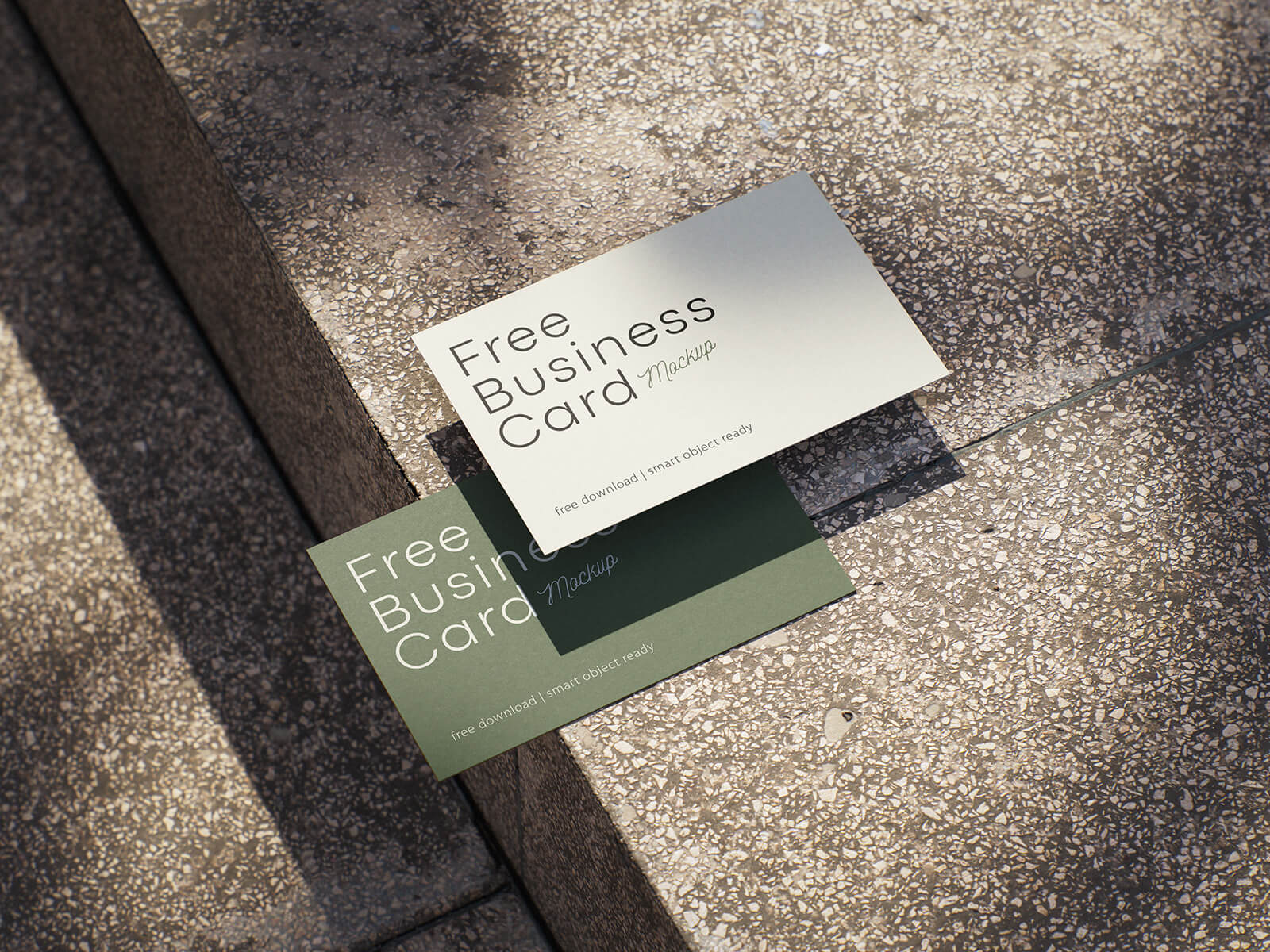 4 Free Minimal Business Card Mockup PSD Set
