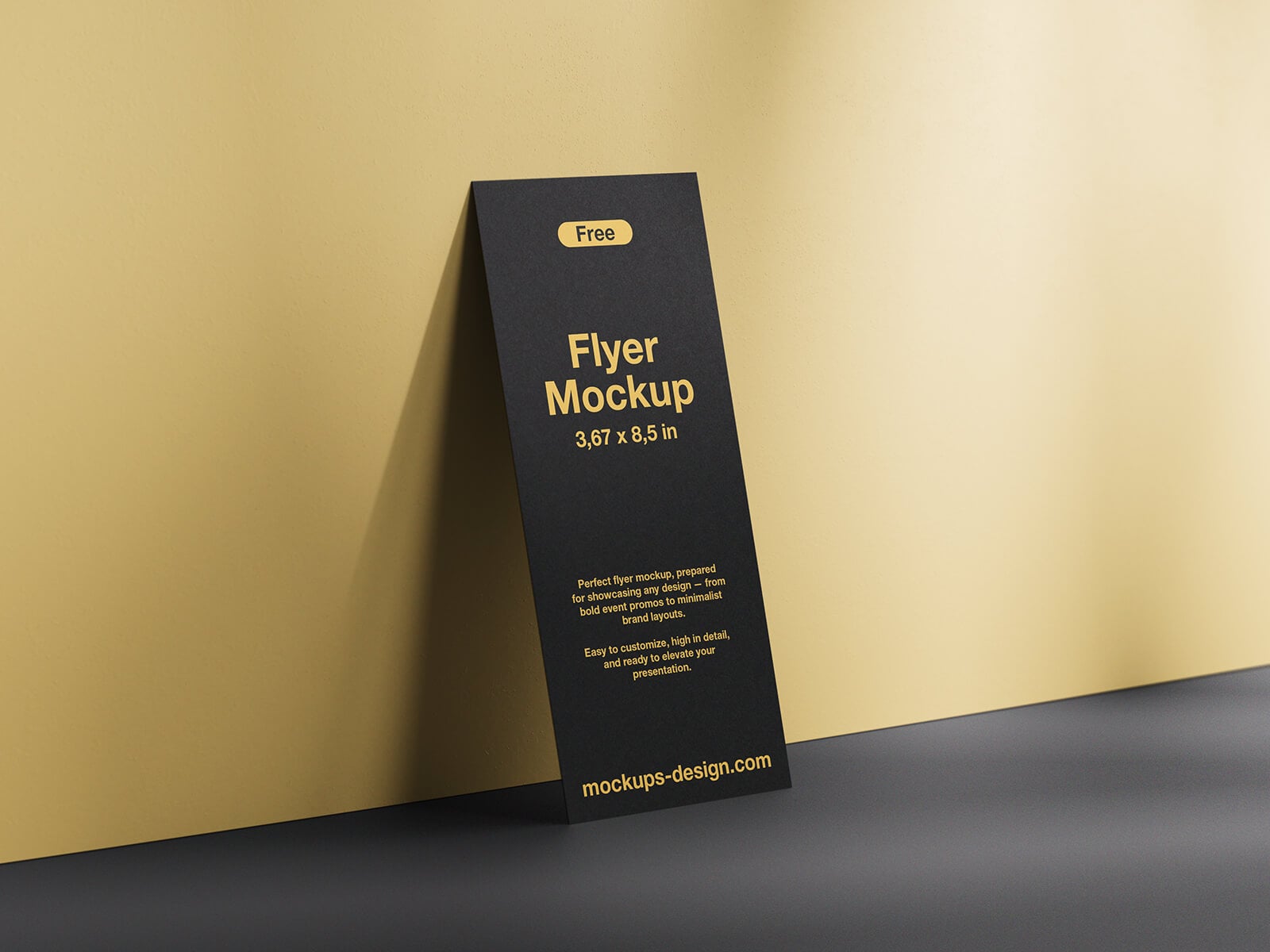 Free 3,67× 8,6 Inches Flyer Mockup PSD