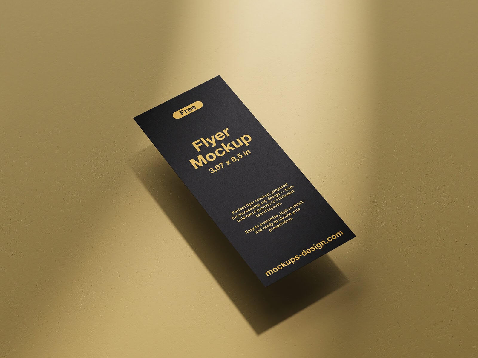 Free 3,67× 8,6 Inches Flyer Mockup PSD