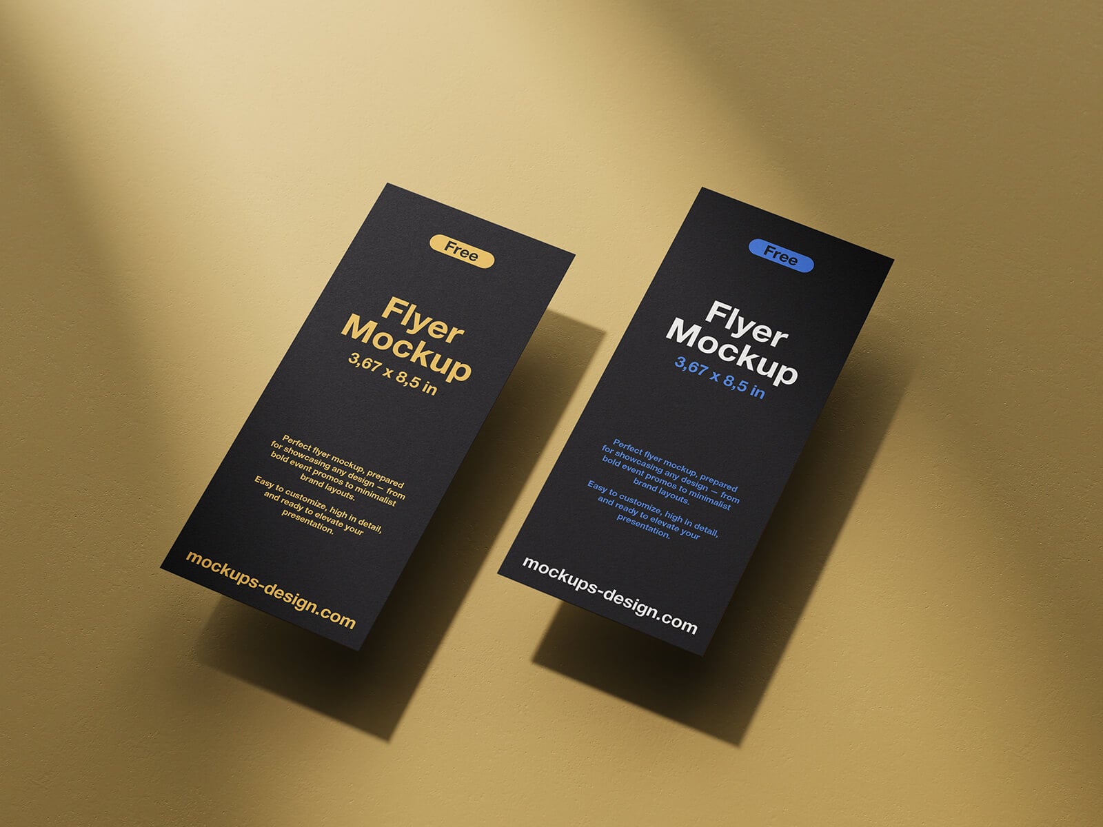 Free 3,67× 8,6 Inches Flyer Mockup PSD