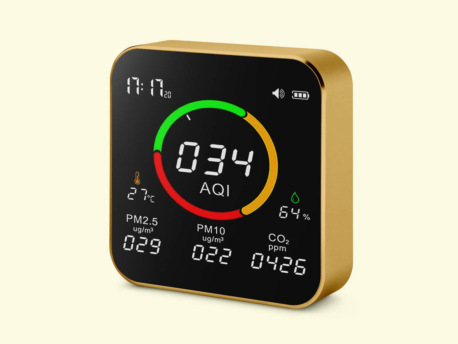 Free Air Quality Monitor Mockup PSD