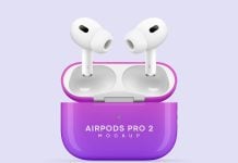 Free Apple Airpods Pro 2 Mockup PSD