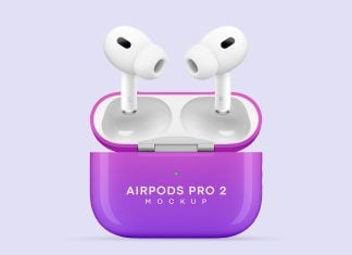 Free Apple Airpods Pro 2 Mockup PSD