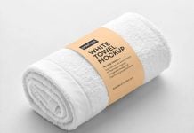 Free White Towel Mockup PSD