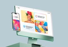 Free iMac & iPhone Pro Responsive Website Mockup PSD