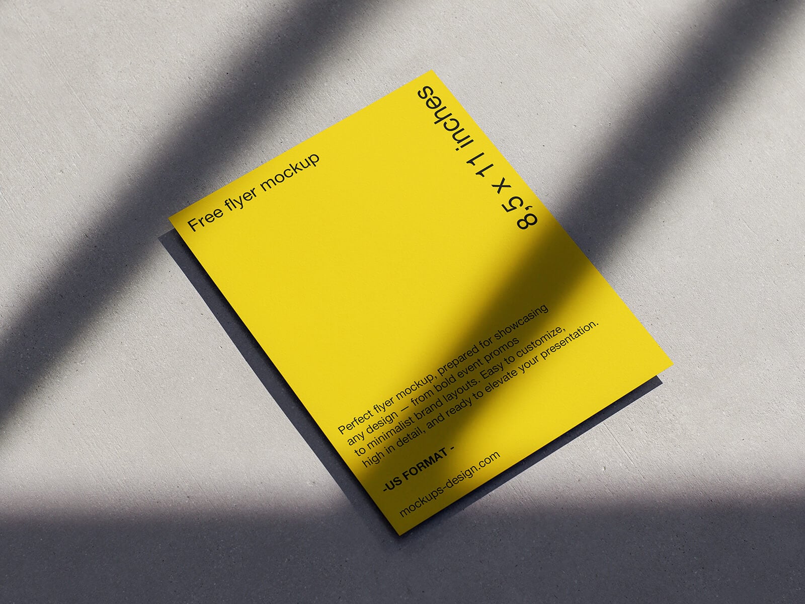 4 Free Shadow US Format Flyer Mockup PSD Files