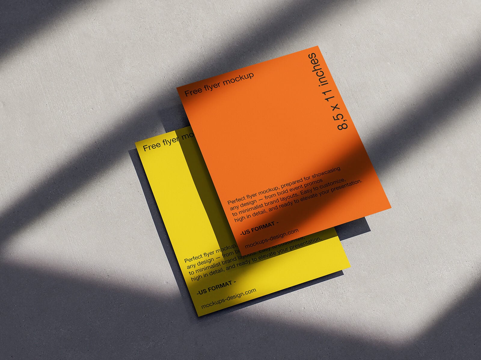 4 Free Shadow US Format Flyer Mockup PSD Files
