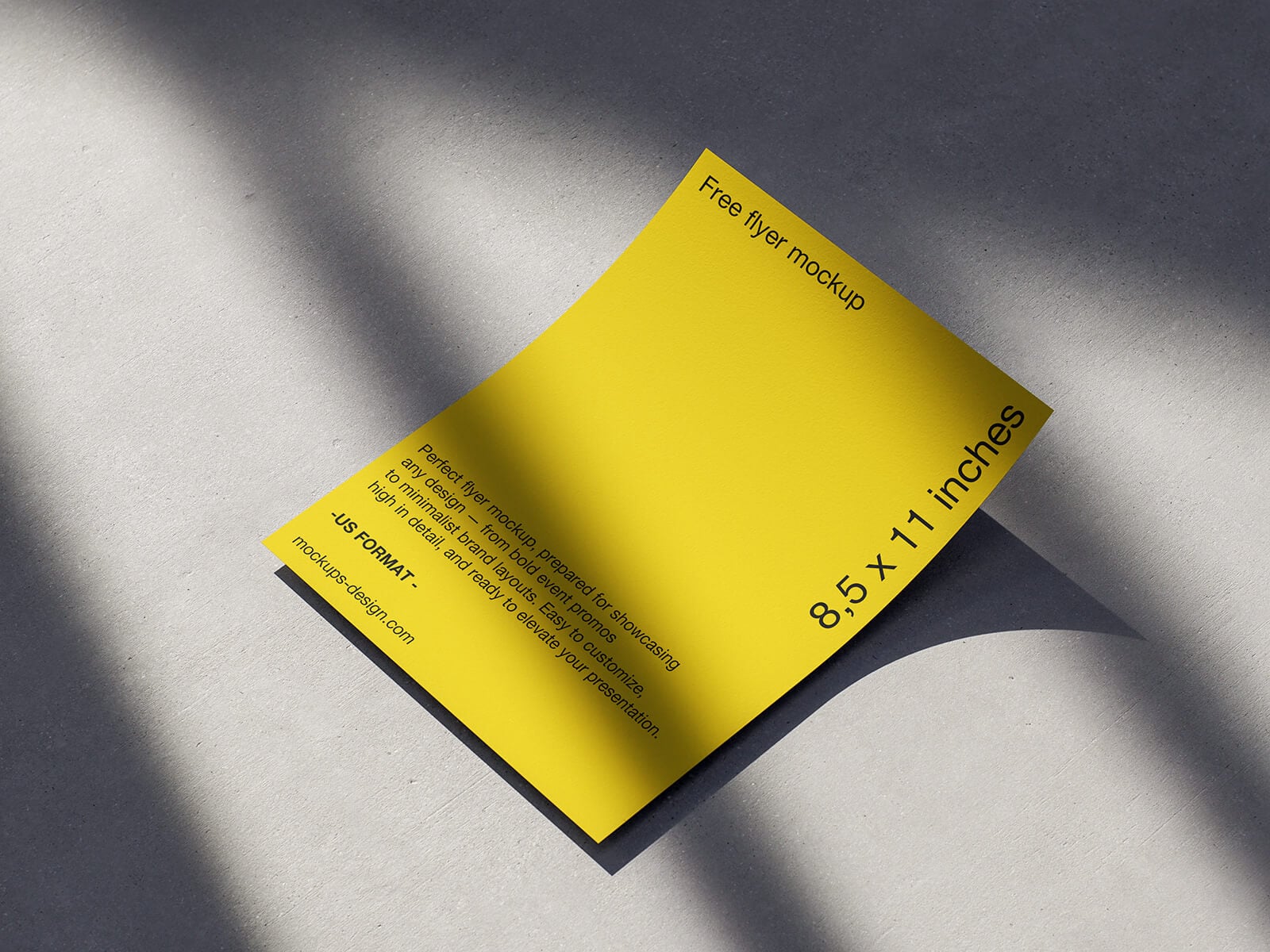 4 Free Shadow US Format Flyer Mockup PSD Files
