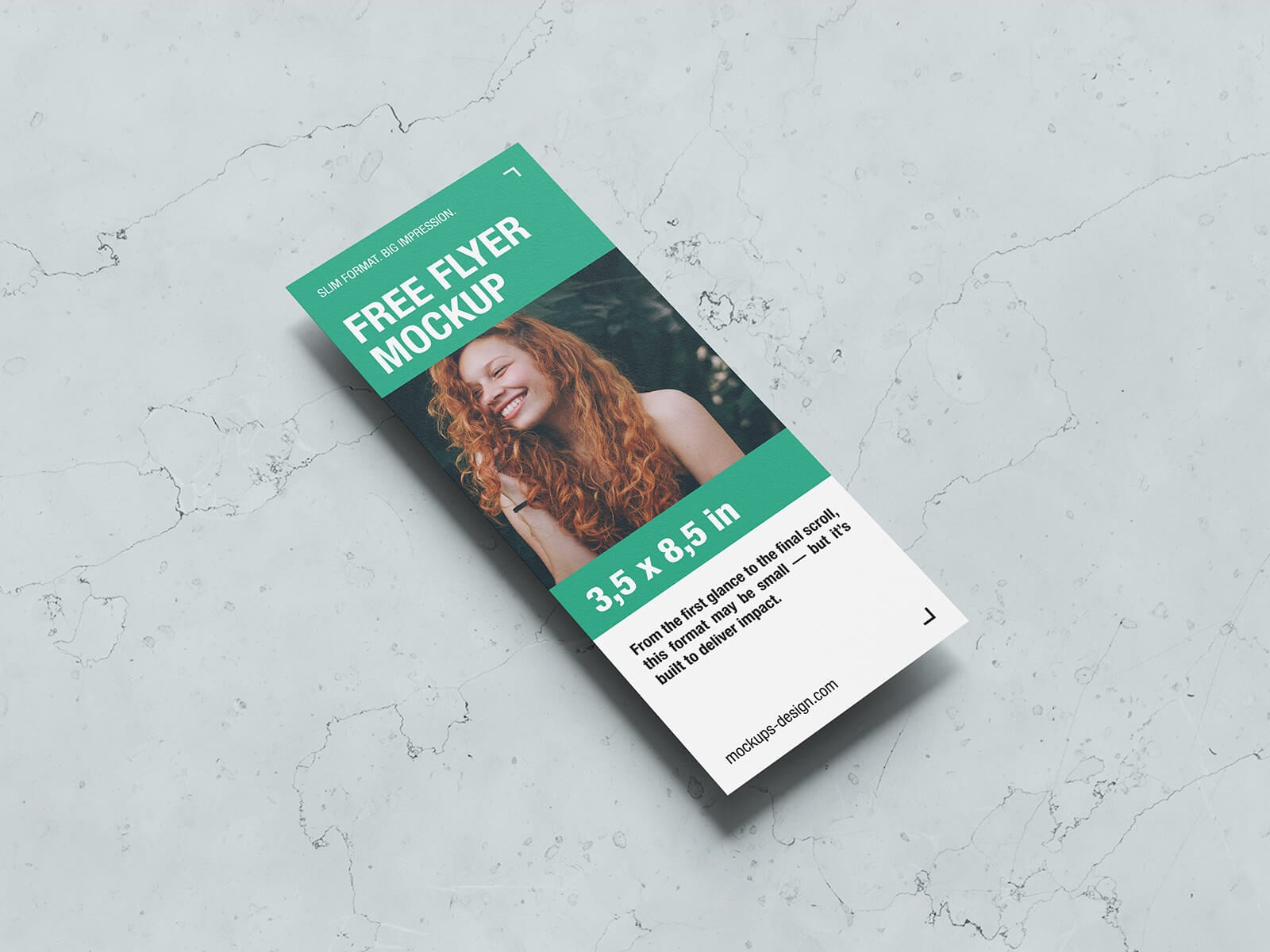 Free 3.5 x 8.5 Flyer Mockup PSD