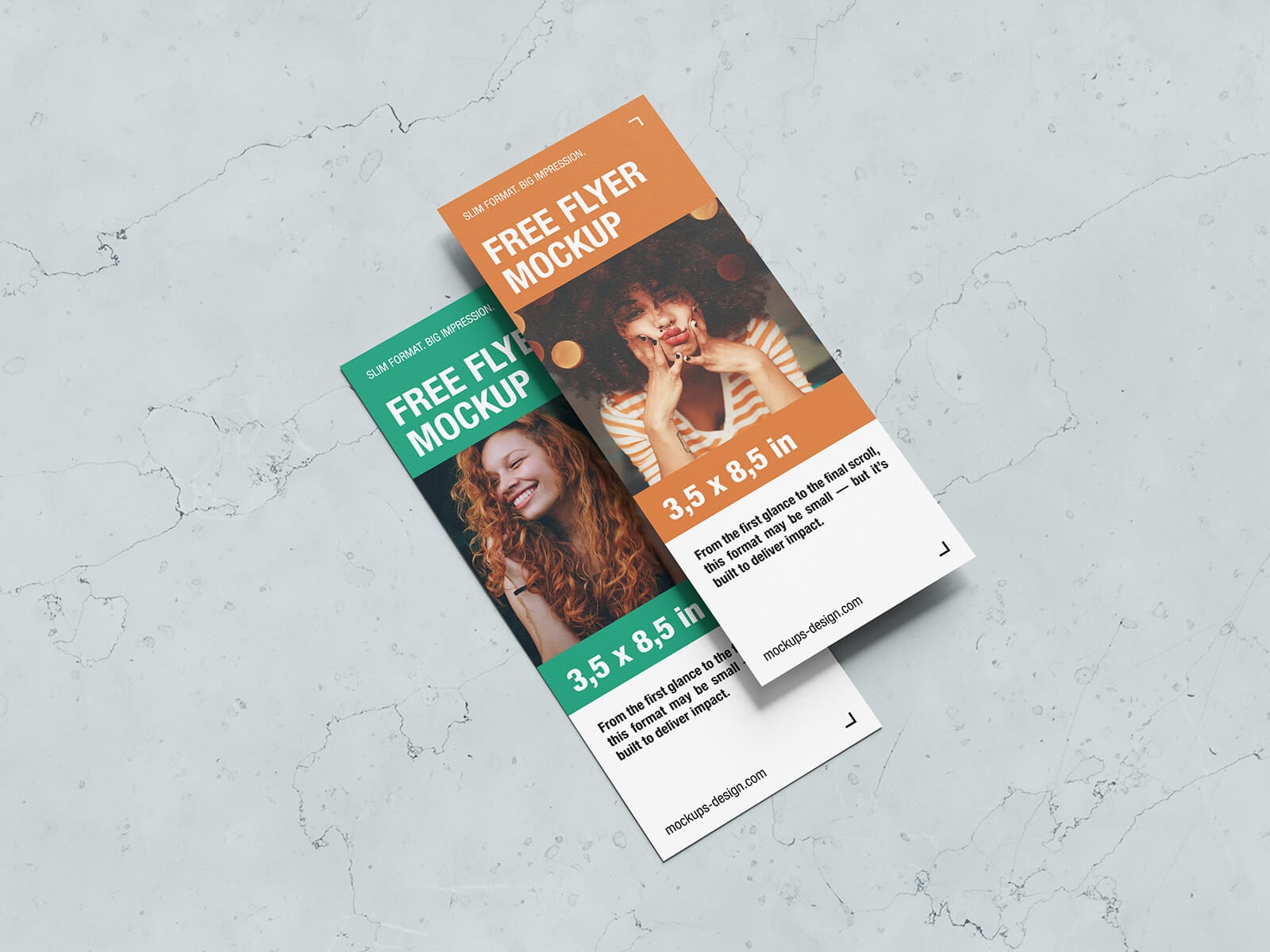 Free 3.5 x 8.5 Flyer Mockup PSD