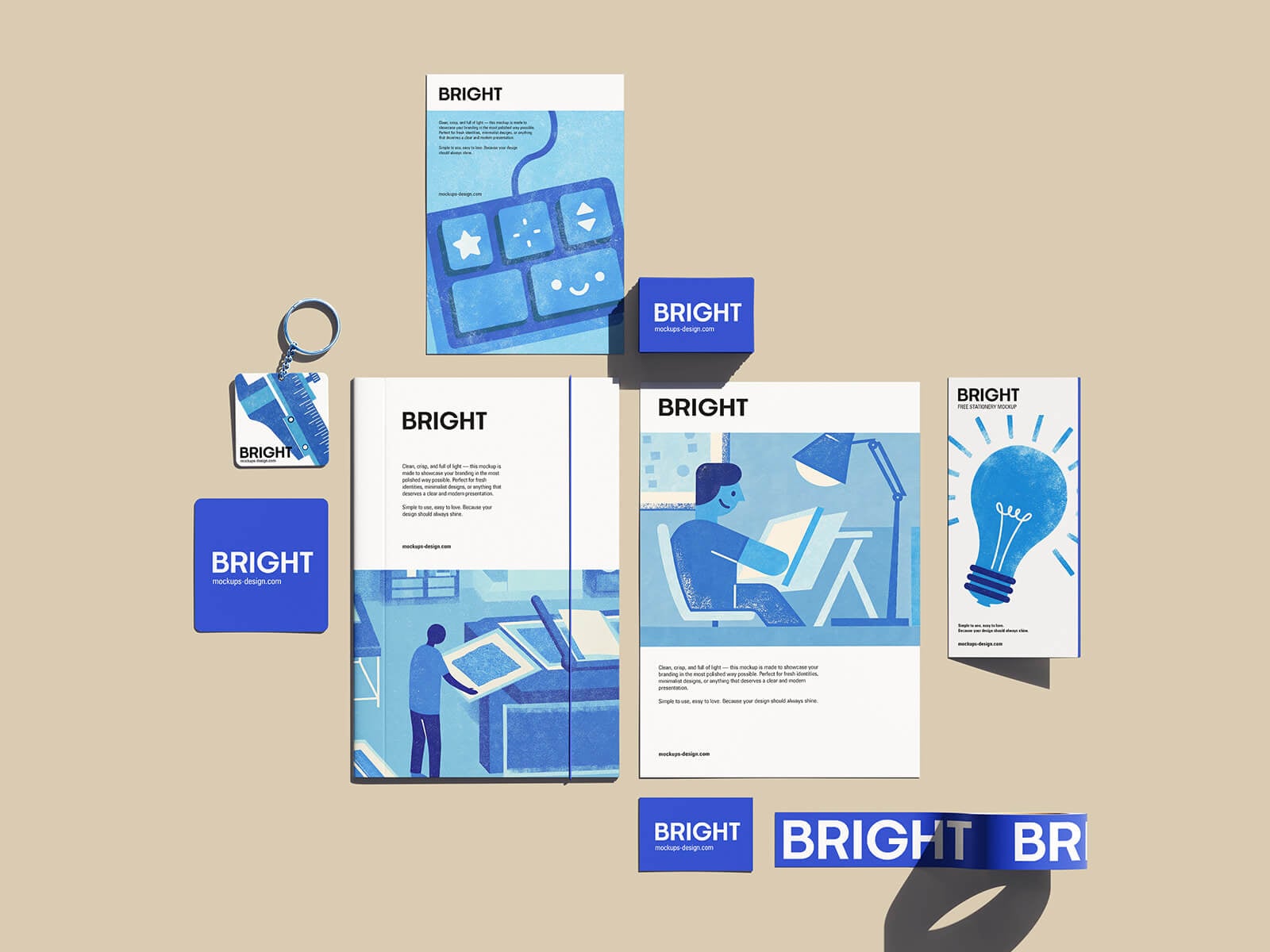 Free Brand Identity Stationery Mockup PSD