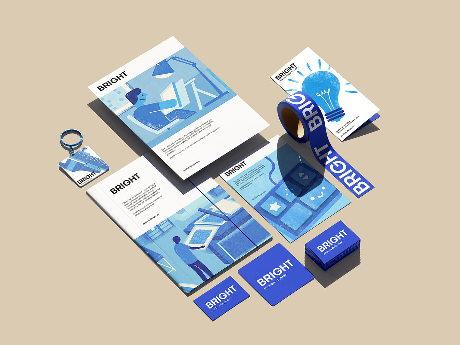 Free Brand Identity Stationery Mockup PSD