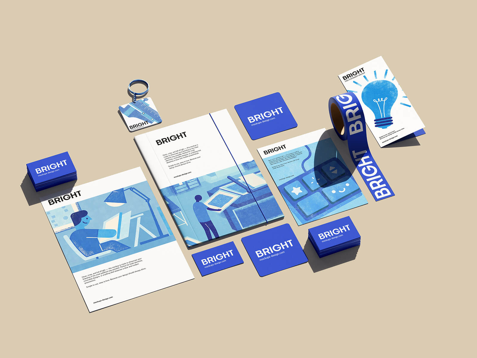 Free Brand Identity Stationery Mockup PSD