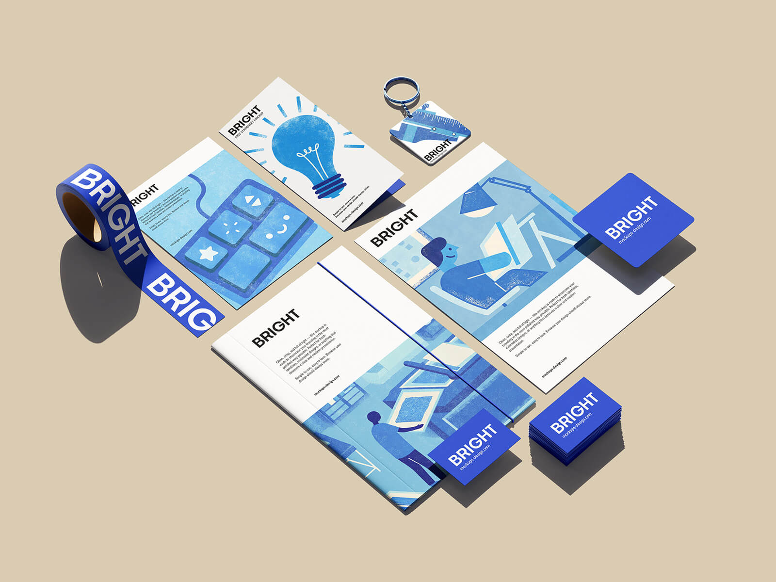 Free Brand Identity Stationery Mockup PSD