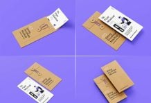 Free DL Flyer String Envelope Mockup PSD