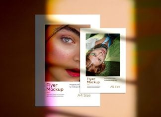 Free A4 / A5 Flyer Mockup PSD
