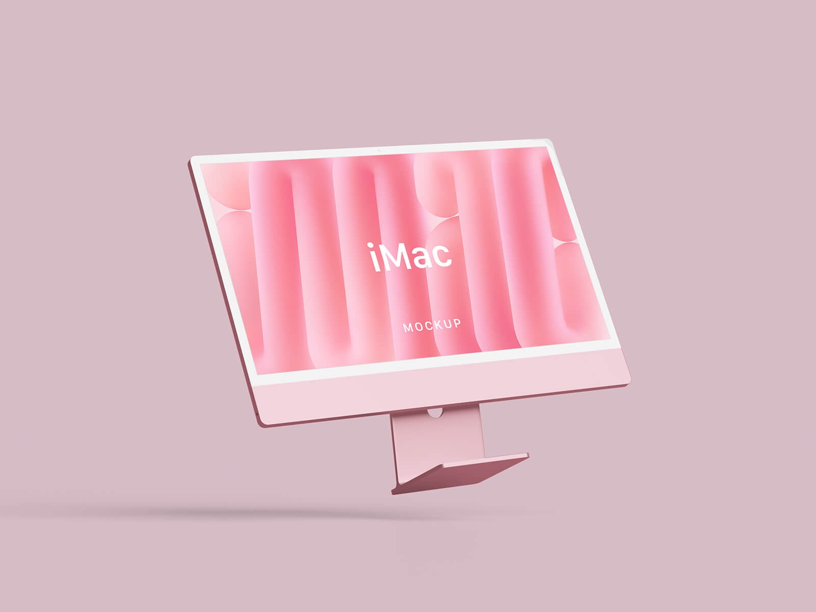 Free Changeable Colors iMac Mockup PSD