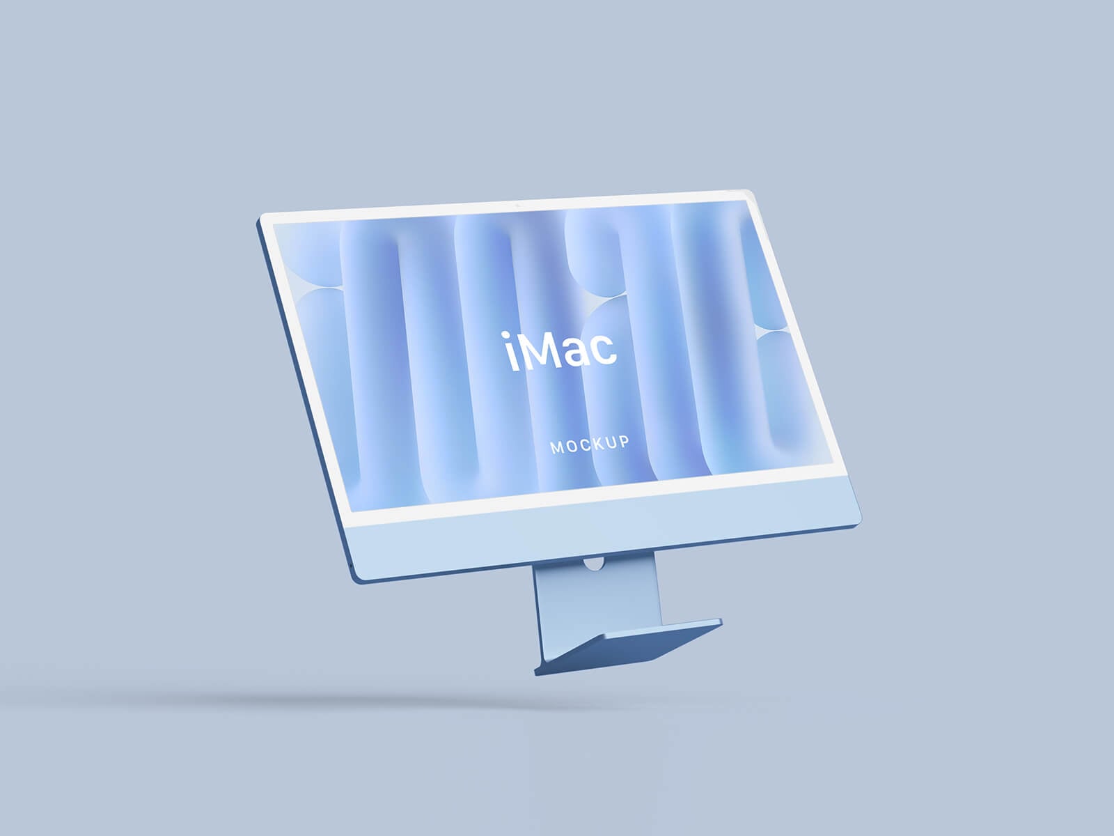 Free Changeable Colors iMac Mockup PSD