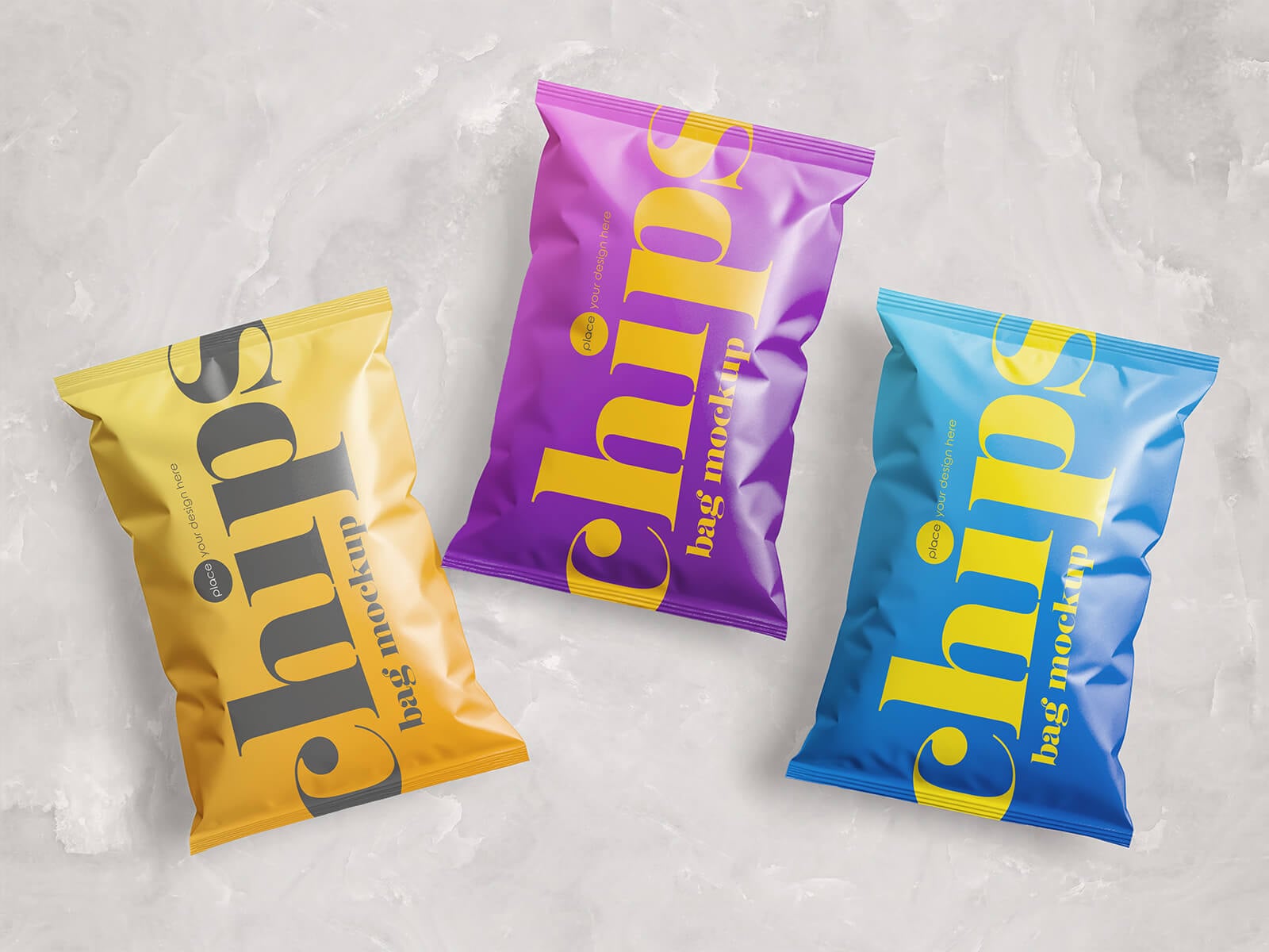 Free Commercial Chips Packaging Mockup PSD