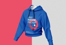 Free Unisex Hoodie Mockup PSD