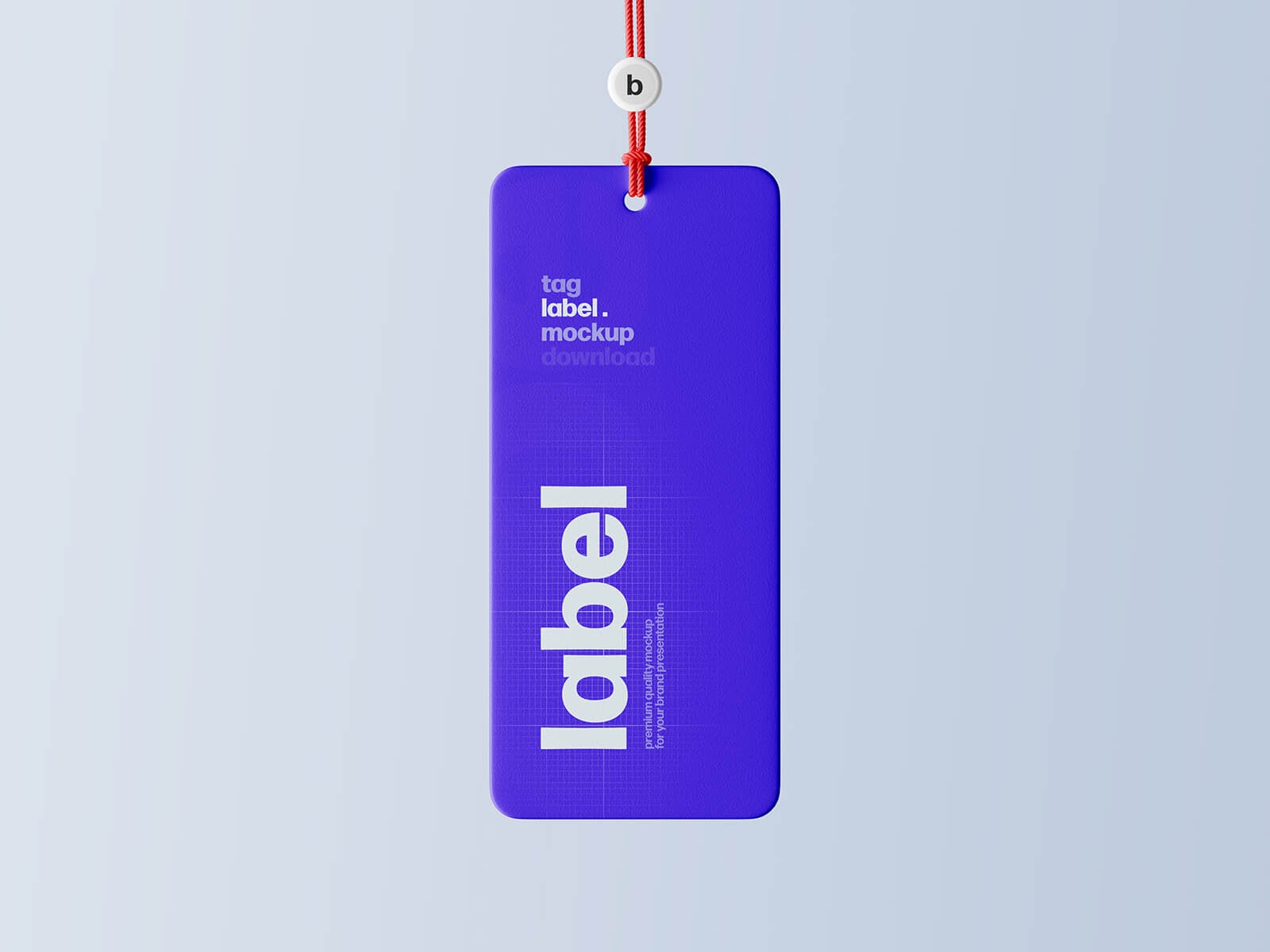 Free Hanging Label Tag Mockup PSD