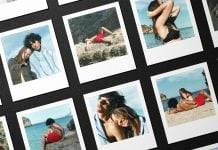 Free Polaroid Instant Cards Photo Grid Mockup PSD