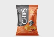 Free Salty Snack Chips Packet / Bag Mockup PSD