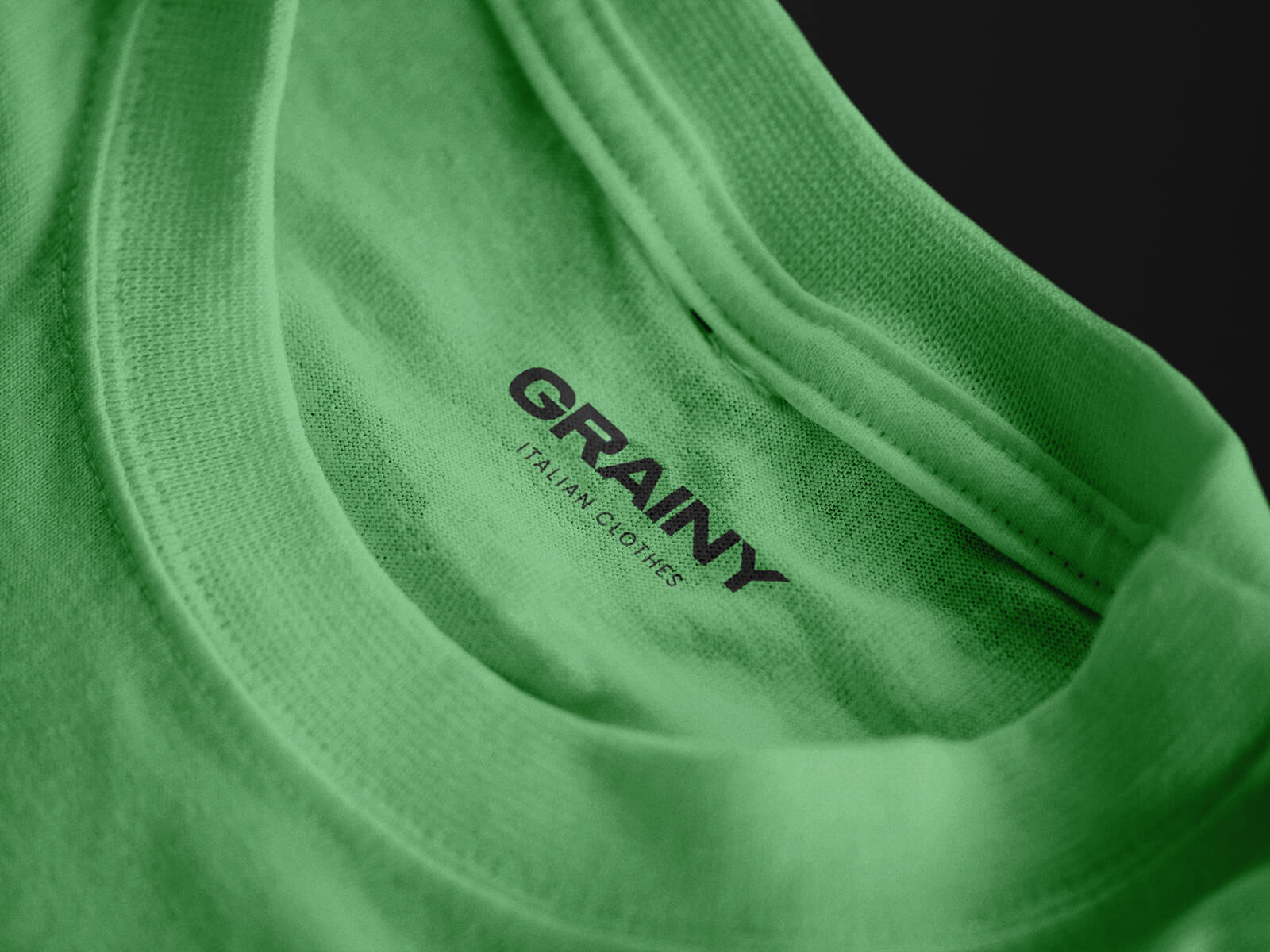 Free Screen Printed T-Shirt Label Mockup PSD