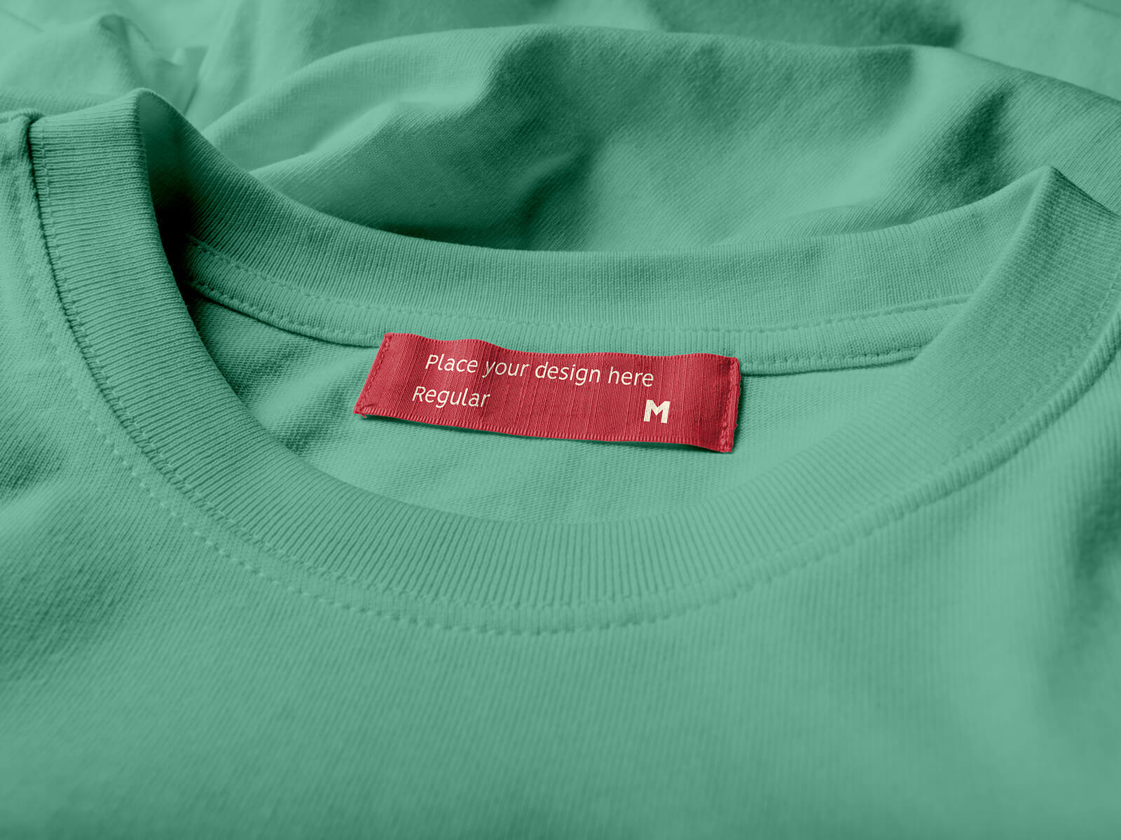 Free T-shirt Label Tag Mockup PSD