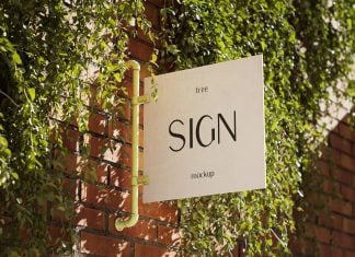 Free Under Sun Sign Mockup PSD Set