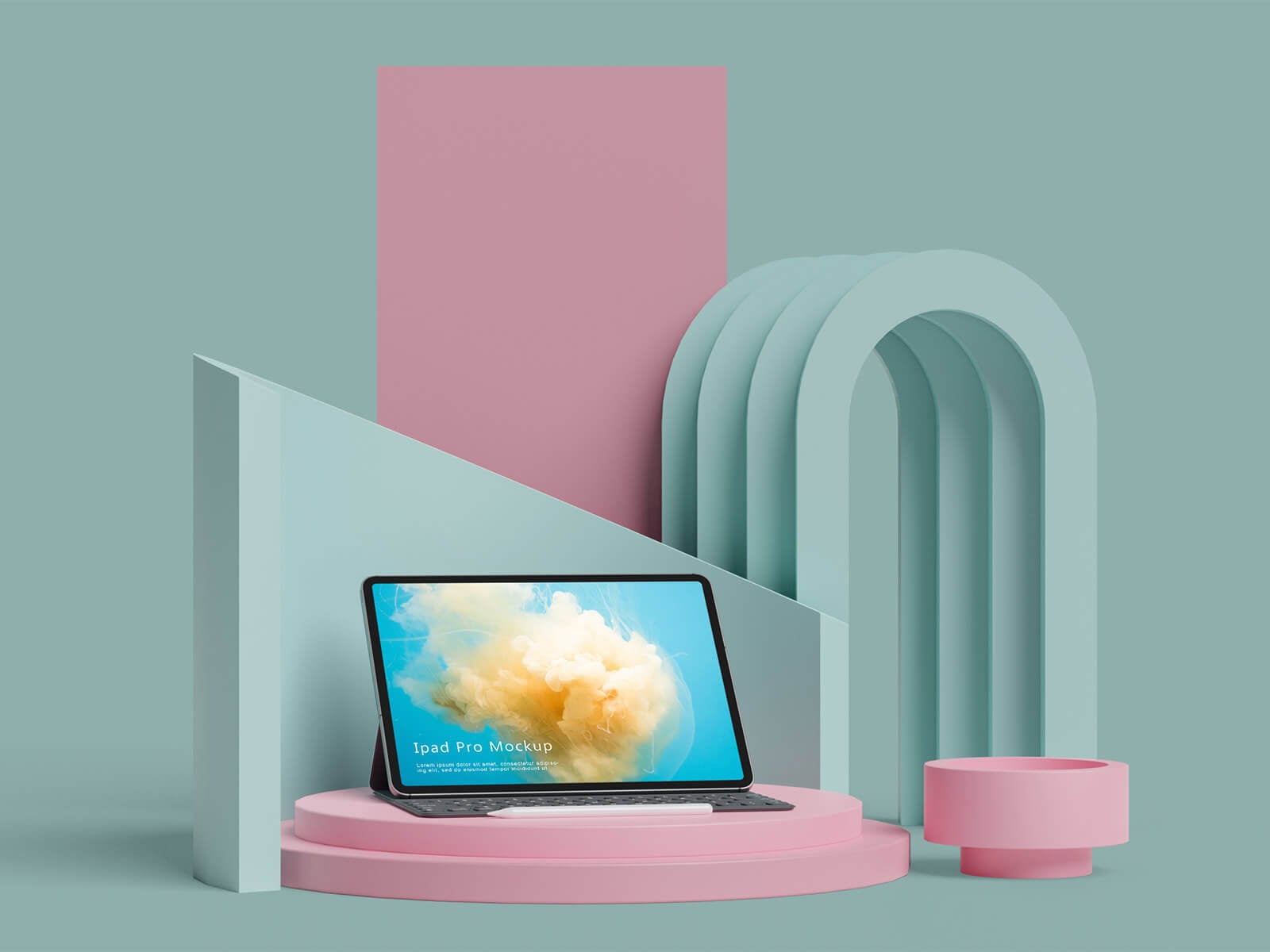 Free iPad Pro Presentation Mockup PSD